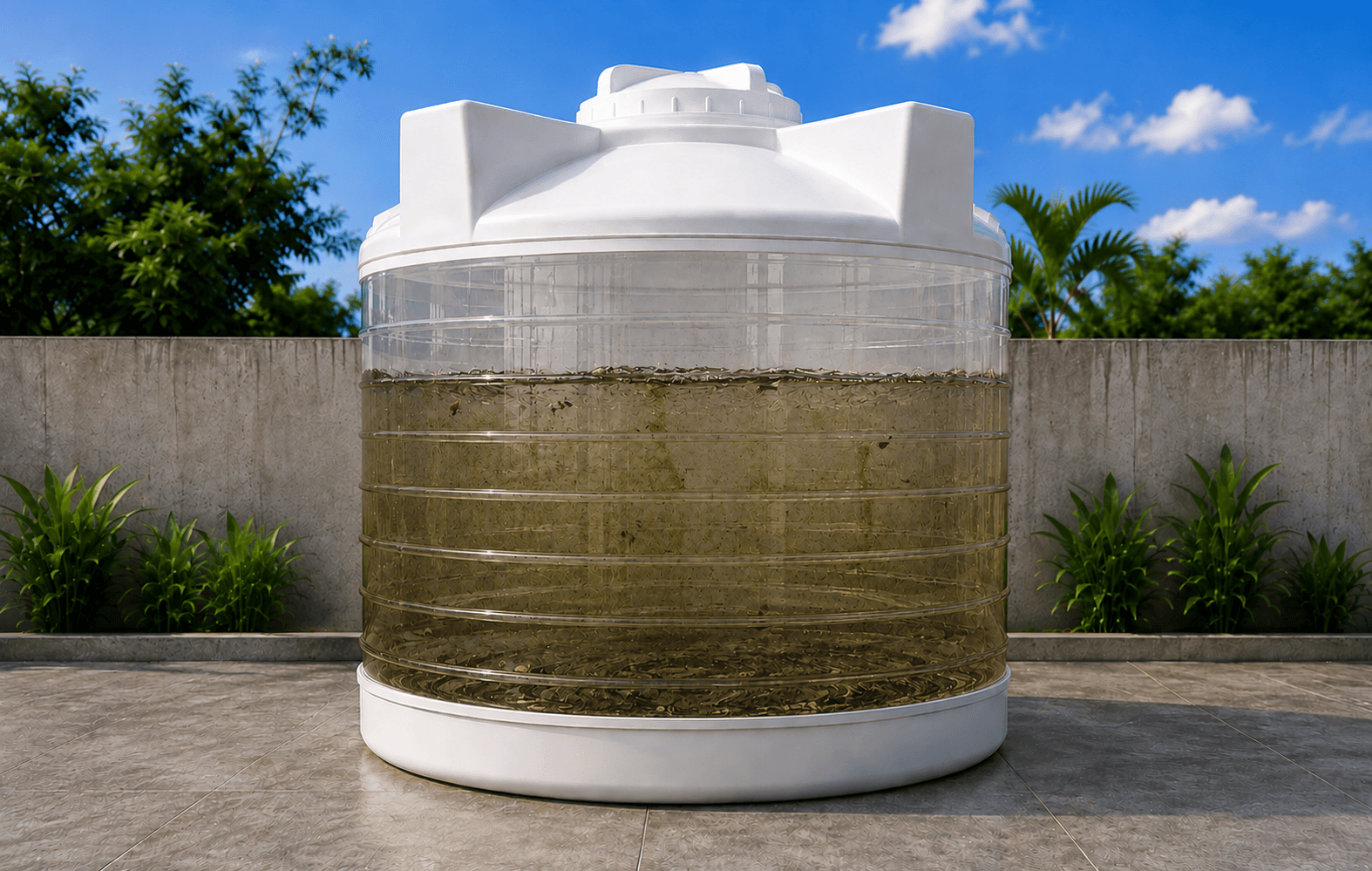 Water with visible dirt and sediment